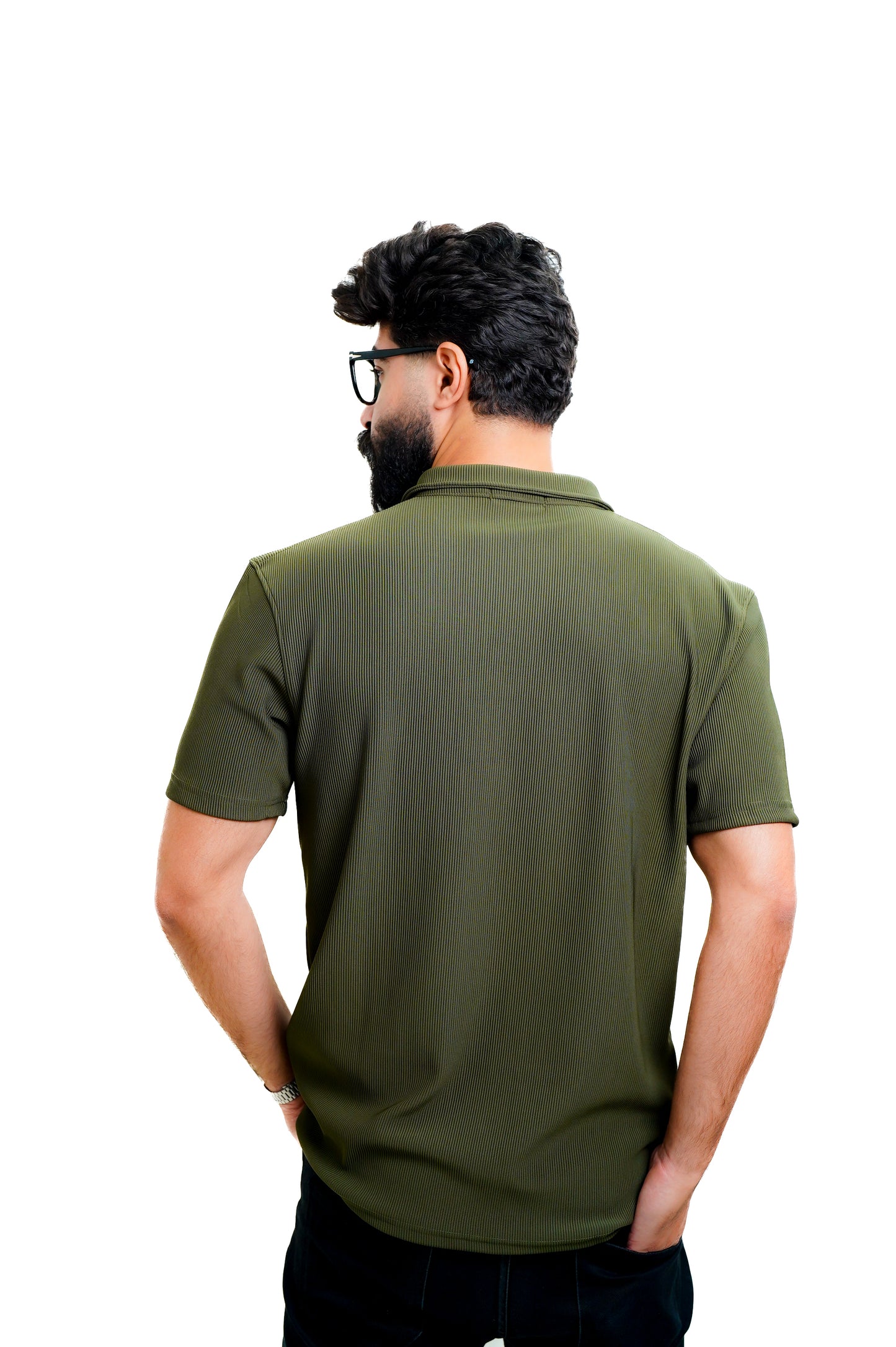 Olive Dibo Striped Polo