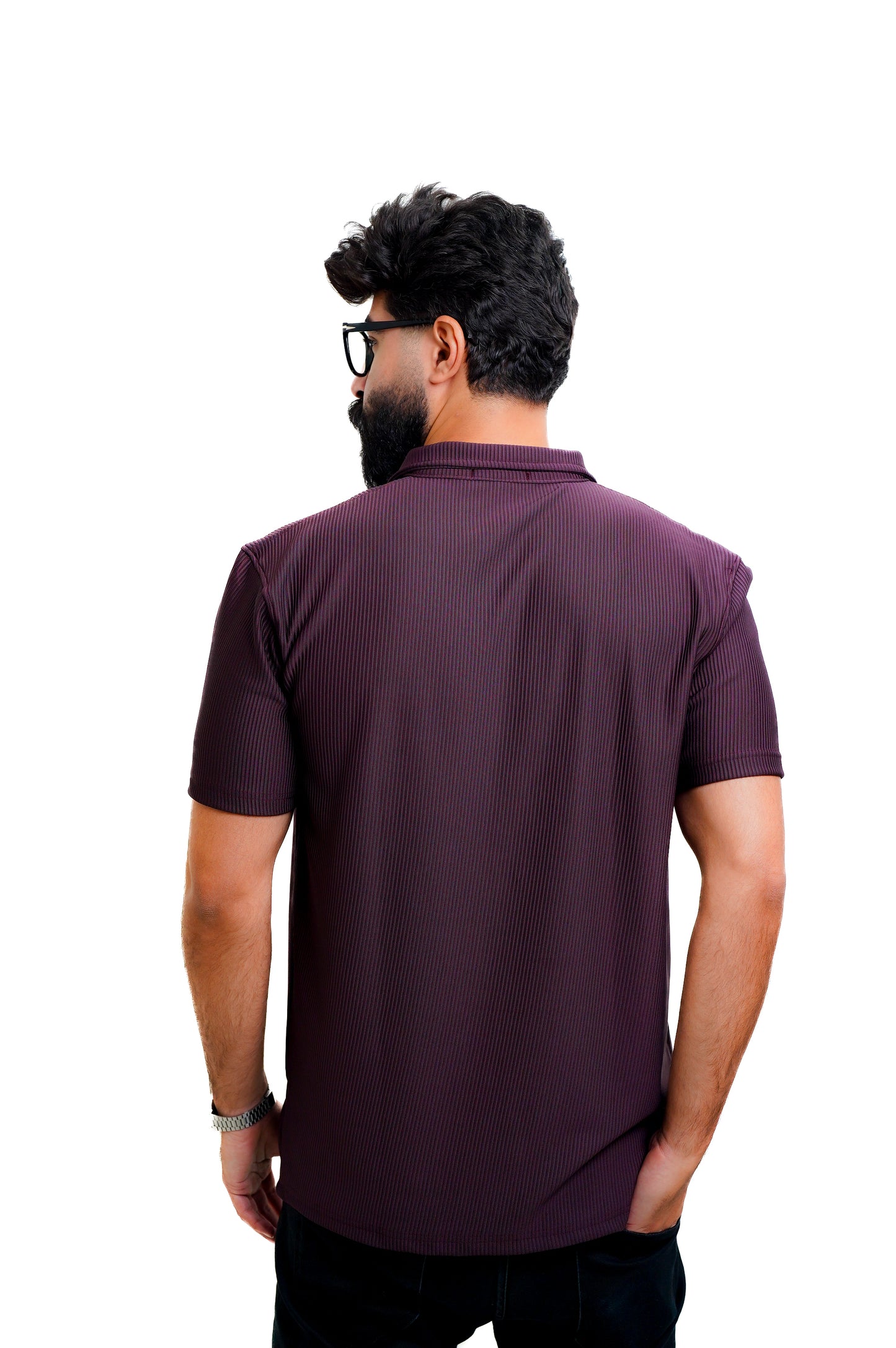 Burgundy Dibo Striped Polo