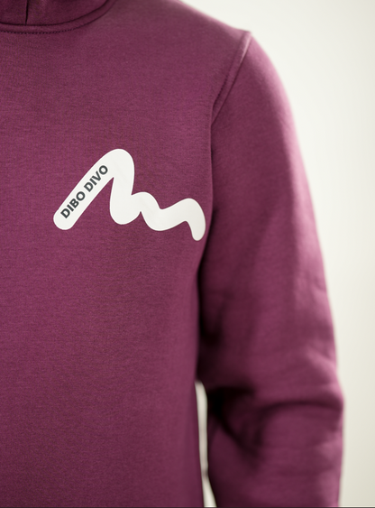 Burgundy Dibo Divo Wave Mark Hoodie
