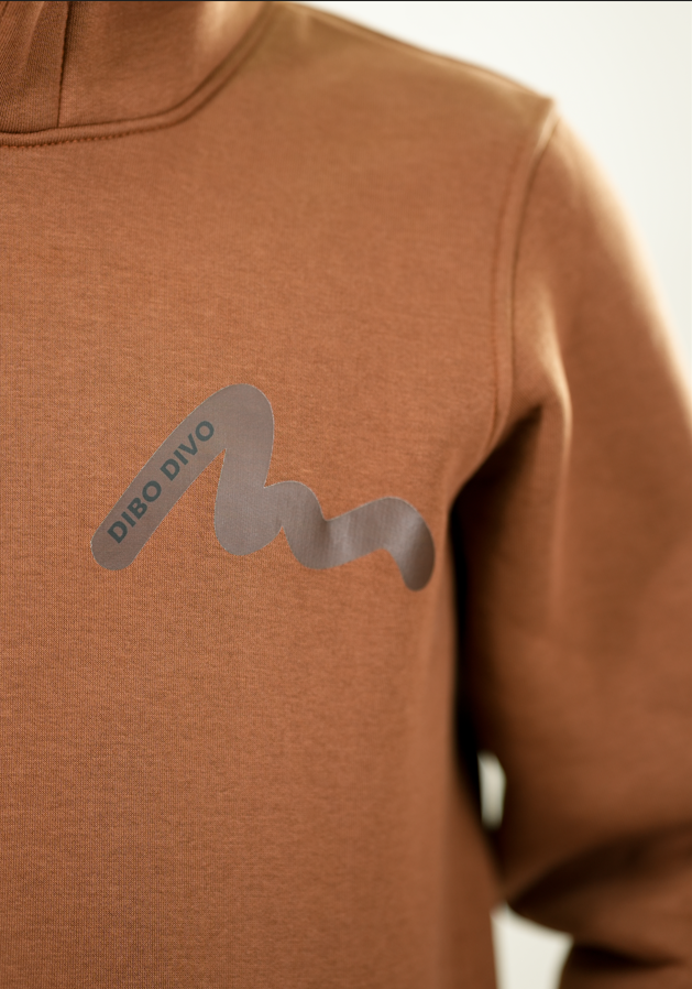 Brown Dibo Divo Wave Mark Hoodie