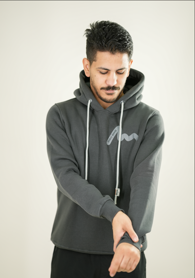 Gray Dibo Divo Wave Mark Hoodie