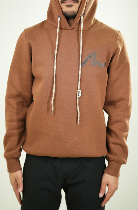 Brown Dibo Divo Wave Mark Hoodie